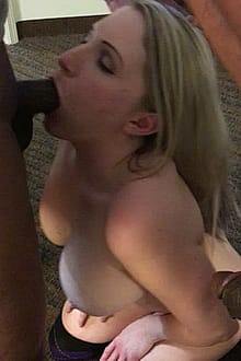 Blonde Wife On Her Knees Servicing Her Bull'