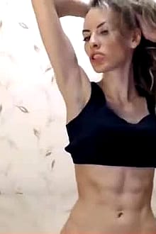 Fit Girl Flexing And Being Sexy'