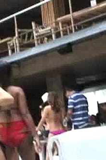 Asian Girls In Bikini At Pool Party'