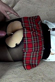 FUCKED AMATEUR SUBMISSIVE SCHOOLGIRL WEARING IN SKIRT AND PANTYHOSE - SanyAny'