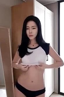 Sexy KBJ Stripping To Her Underwear'