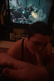 Sucking His Cock While He Plays Elden Ring'