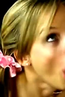 Hot Blonde Pigtail Slut Gets Cumsprayed GIF'