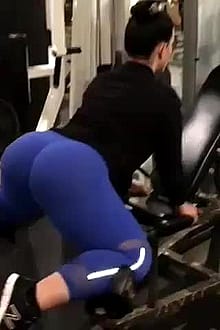 Thick Lady In Leggings, Squeezing Her Butt.'