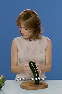 Gillian Anderson Edging A Zucchini'