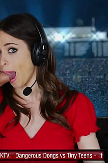 Riley Reid Is Interrupted During Her Sports Coverage'