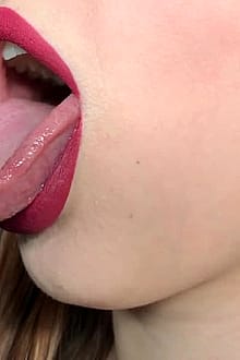 Amateur With Cum On Her Tongue'