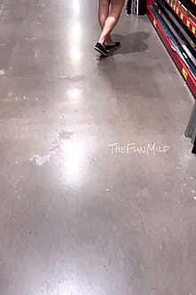 Showing off my butt jewellery at the hardware store! [GIF]'