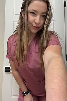 You’d take my real nurse tits over fake ones, right?'