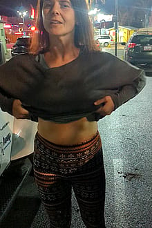 Milf tits in a parking lot.. any takers'