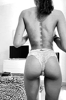 Ass view and tattoos - the perfect way to start your day'