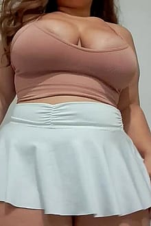 They're just bursting out of this top'