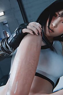 Tifa's feeling shy [Tifa Lockhart - Final Fantasy VII] (Artist: Esk)'