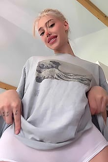 Can this petite blonde make you cum faster?'