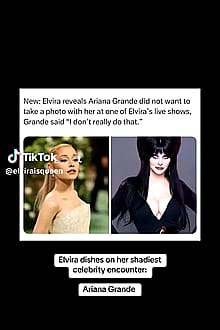 Elvira reveals Ariana refused to take a photo with her at one of her live shows: “No, I don’t really do that”'